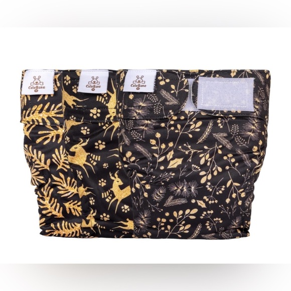 CuteBone Dog Diapers Male Puppy Belly Bands Washable 3 Bands Cute Print New Med. - Picture 6 of 12